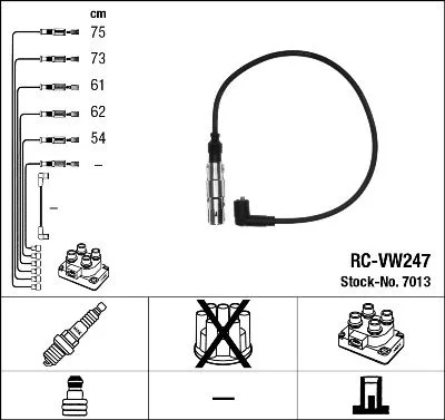 Gyújtókábel Készlet - NGK (RC-VW247)