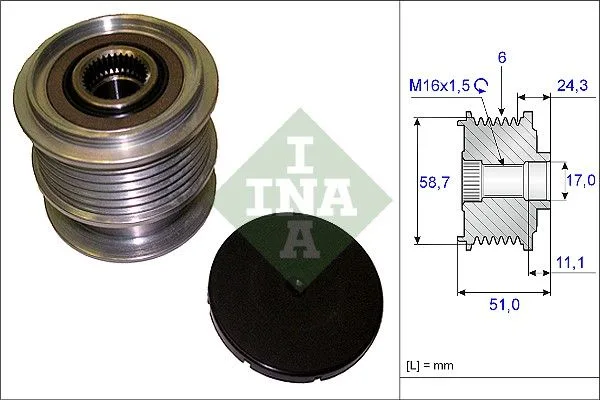 Generátor Szabadonfutó - Schaeffler INA (535020010)