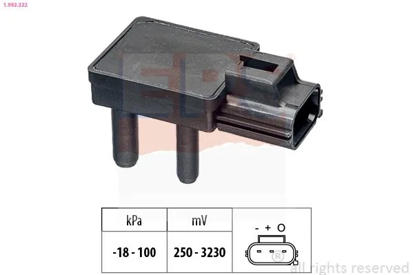 Érzékelő, Kipufogógáz-Nyomás - EPS (1-993-332)