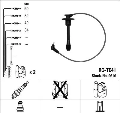Gyújtókábel Készlet - NGK (RC-TE41)