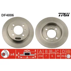 Féktárcsa - TRW (DF4006)