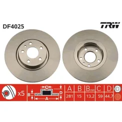 Féktárcsa - TRW (DF4025)