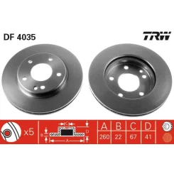 Féktárcsa - TRW (DF4035)