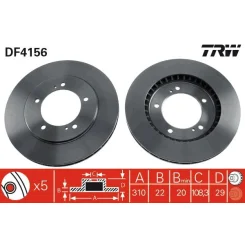 Féktárcsa - TRW (DF4156)