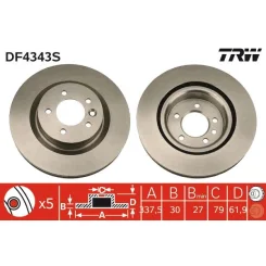 Féktárcsa - TRW (DF4343S)