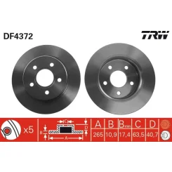 Féktárcsa - TRW (DF4372)