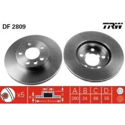 Féktárcsa - TRW (DF2809)