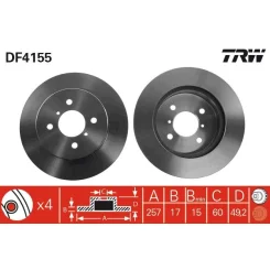 Féktárcsa - TRW (DF4155)