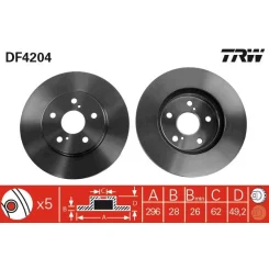 Féktárcsa - TRW (DF4204)