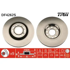 Féktárcsa - TRW (DF4262S)