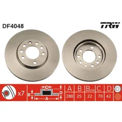 Féktárcsa - TRW (DF4048)