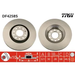 Féktárcsa - TRW (DF4258S)