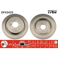 Féktárcsa - TRW (DF4342S)