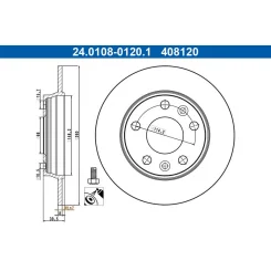 Tarcza Ham. Renault T. Zoe 12-/19- - ATE (24.0108-0120.1)