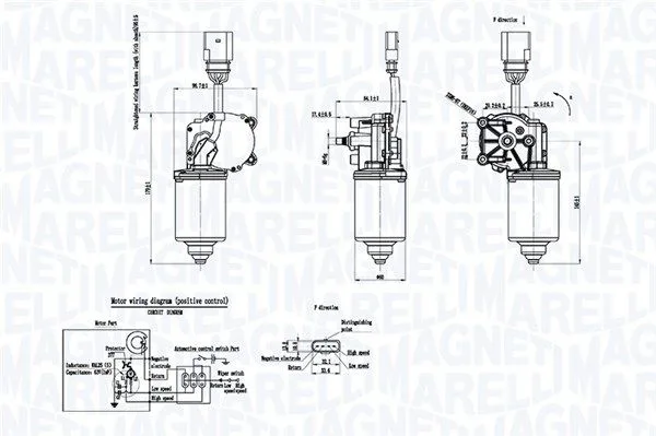 Törlőmotor - MAGNETI MARELLI (TGE530MM)