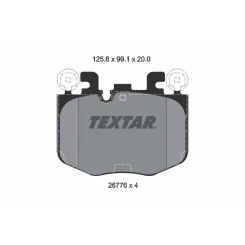 Klocki Ham. Bmw P. 2/3/4/X3/X4/X5/X6 2,0-3,0 22- - TEXTAR (2677601)