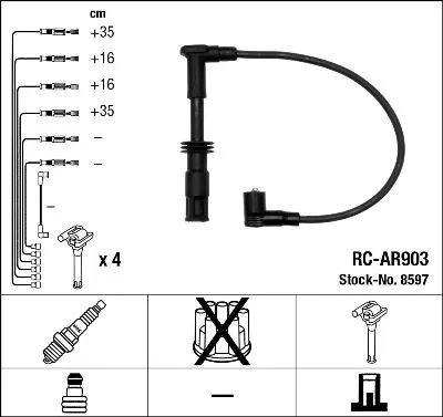 Gyújtókábel Készlet - NGK (RC-AR903)