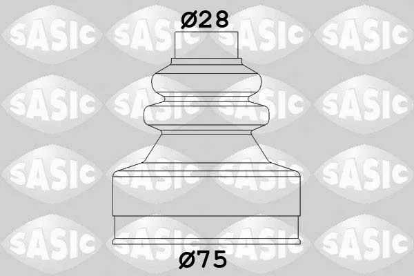 Gumiharang Készlet, Hajtótengely - SASIC (2873773)