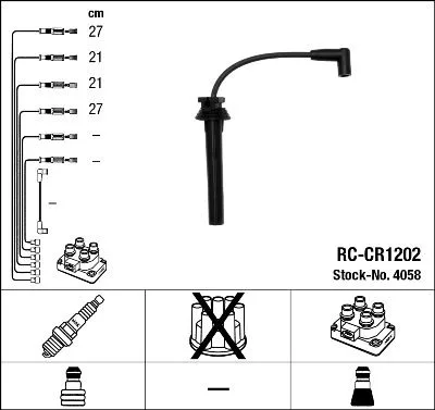 Gyújtókábel Készlet - NGK (RC-CR1202)