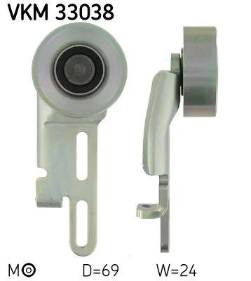 Feszítőgörgő, Hosszbordás Szíj - SKF (VKM33038)