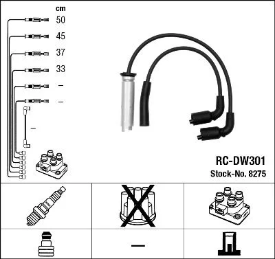 Gyújtókábel Készlet - NGK (RC-DW301)