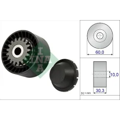 Feszítőgörgő, Hosszbordás Szíj - Schaeffler INA (531081110)