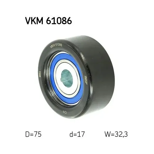 Szíjtárcsa/Vezetőgörgő, Hosszbordás Szíj - SKF (VKM61086)