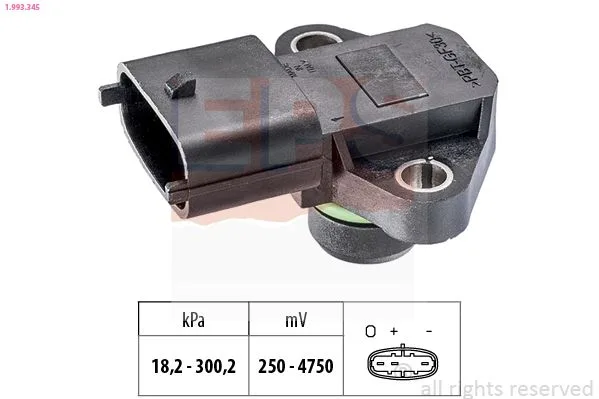 Érzékelő, Kipufogógáz-Nyomás - EPS (1-993-345)