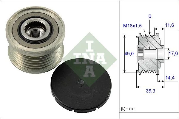 Generátor Szabadonfutó - Schaeffler INA (535012710)