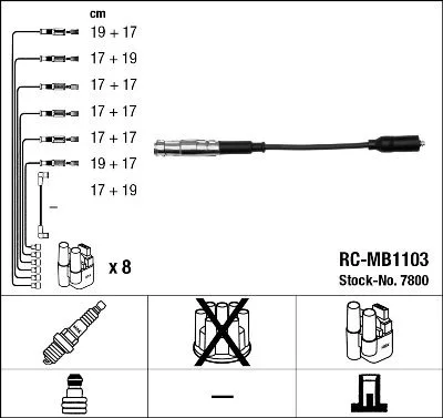 Gyújtókábel Készlet - NGK (RC-MB1103)