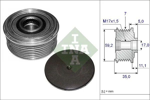 Generátor Szabadonfutó - Schaeffler INA (535008710)