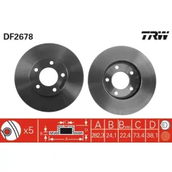 Féktárcsa - TRW (DF2678)
