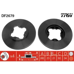 Féktárcsa - TRW (DF2679)