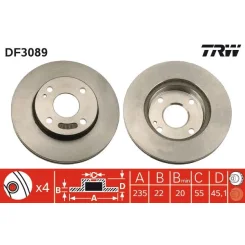 Féktárcsa - TRW (DF3089)