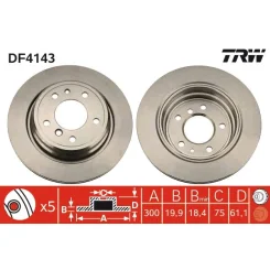 Féktárcsa - TRW (DF4143)