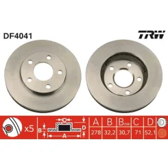 Féktárcsa - TRW (DF4041)