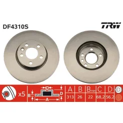 Féktárcsa - TRW (DF4310S)