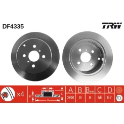 Féktárcsa - TRW (DF4335)