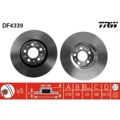Féktárcsa - TRW (DF4339)