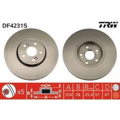 Féktárcsa - TRW (DF4231S)