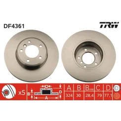 Féktárcsa - TRW (DF4361)