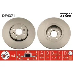 Féktárcsa - TRW (DF4371)