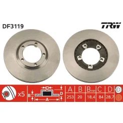 Féktárcsa - TRW (DF3119)