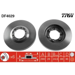 Féktárcsa - TRW (DF4029)