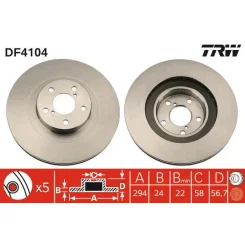 Féktárcsa - TRW (DF4104)