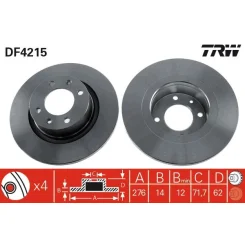 Féktárcsa - TRW (DF4215)
