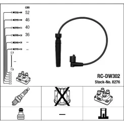 Gyújtókábel Készlet - NGK (RC-DW302)