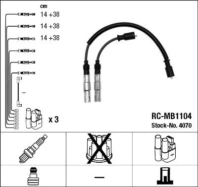 Gyújtókábel Készlet - NGK (RC-MB1104)