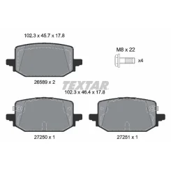Klocki Ham. Renault T. Austral/Espace 1,2-1,3 22- - TEXTAR (2658903)