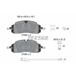 Klocki Ham. Vw P. T7 2,0 Tdi/2,5 24-/Ford Transit Custom 23- - TEXTAR (2708201)
